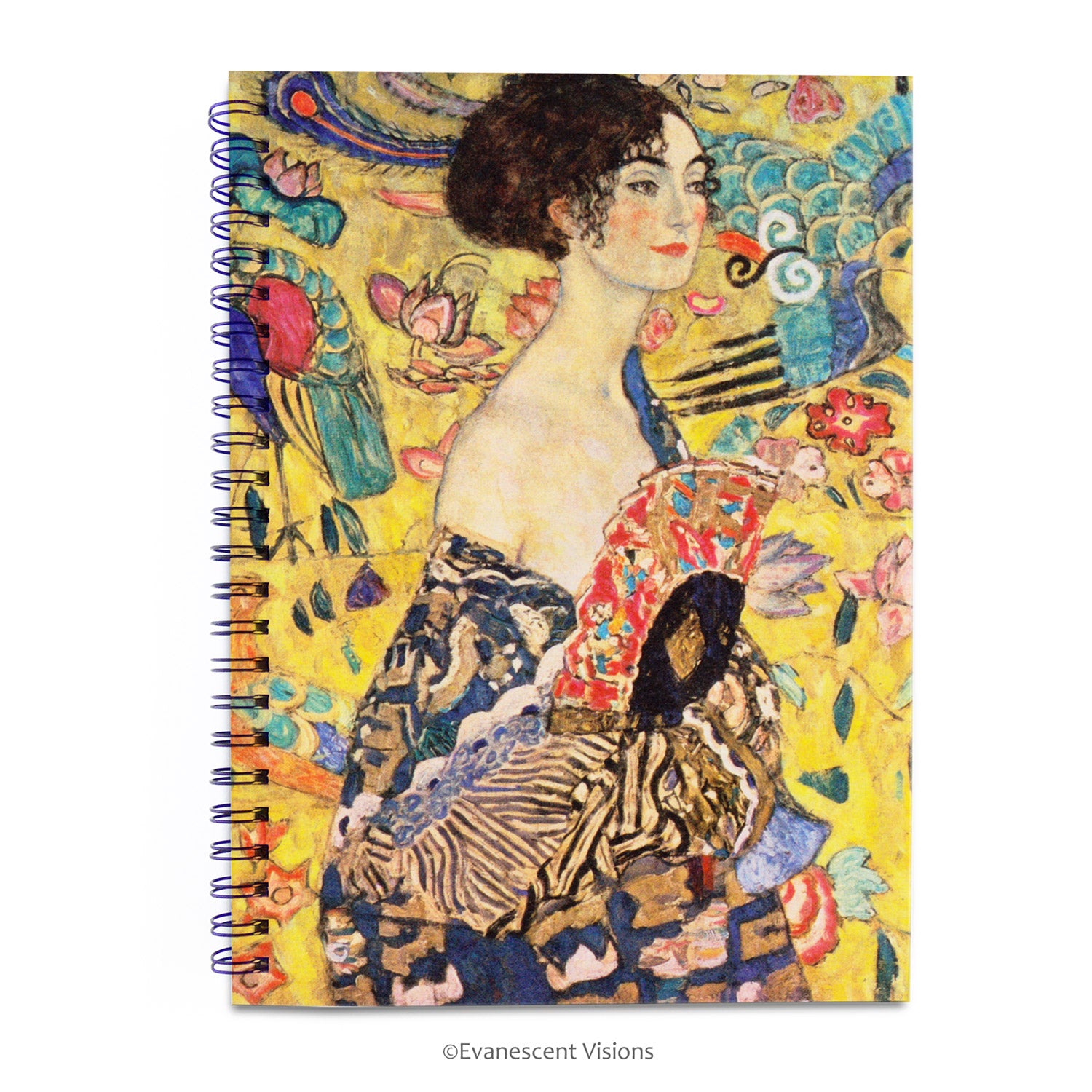 Klimt Dame mit Fächer Spiral Bound Notebook