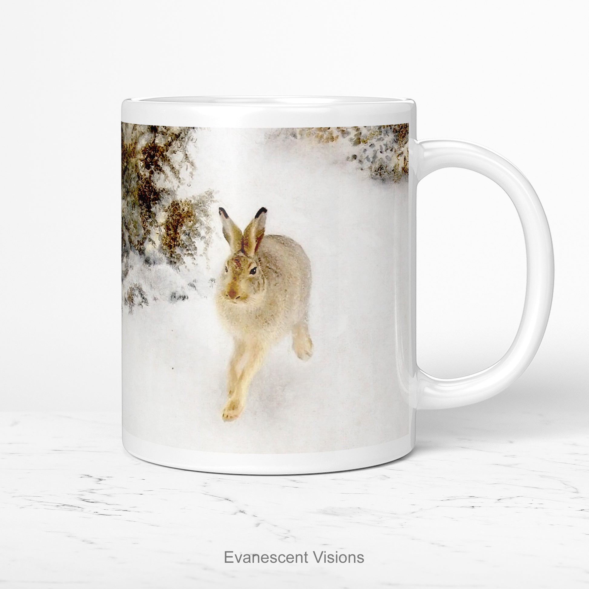 Winter Hare Fine Art Christmas Mug