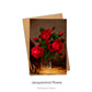 Red Roses Art Greeting Card  with design 'Jacqueminot Roses'.