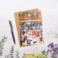 aster Procession in Venice Fine Art Card on a table with flowers and a pen