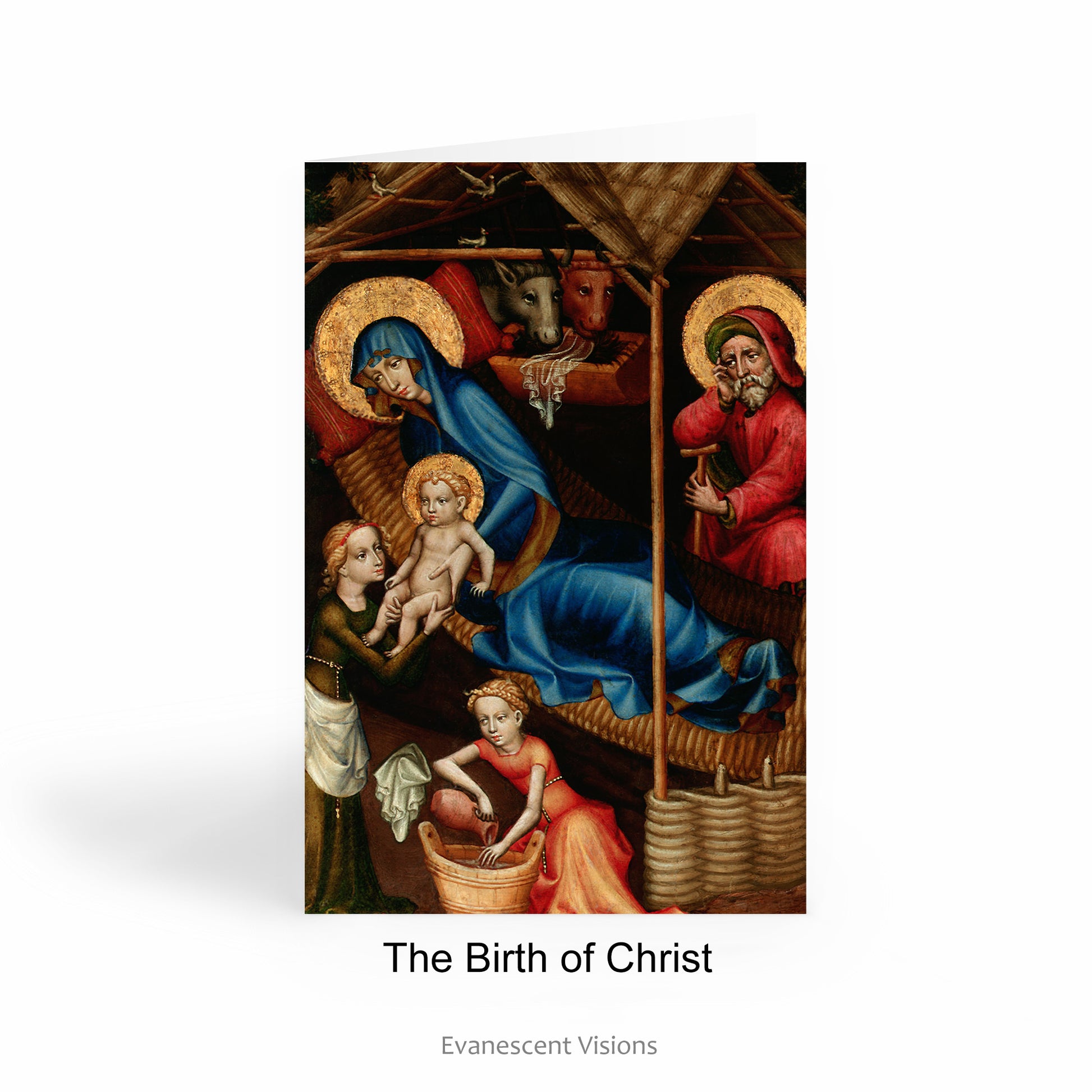 The Birth of Christ Christmas Art Card