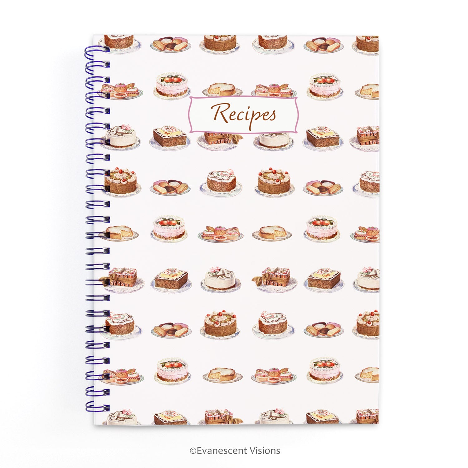 Mrs Beeton Victorian Cakes Patterned Spiral Bound Recipe Notebook