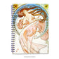 Mucha Dance Art Nouveau Style Spiral Bound Notebook