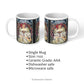 left and right views of Mucha Reverie Art Nouveau Illustration Mug and product details