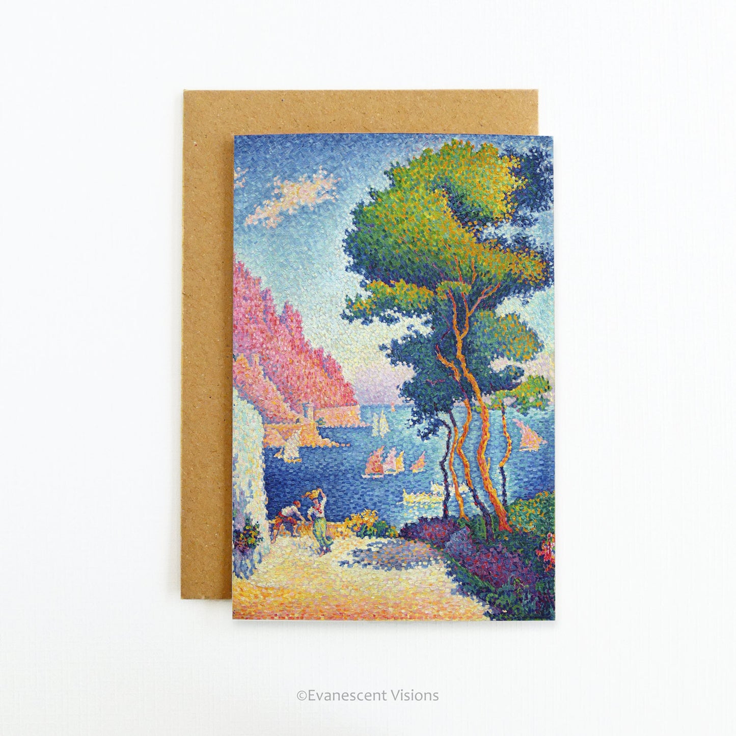 Paul Signac 'Capo Di Noli' Fine Art Cards, Pack of 10, Personalised or Blank