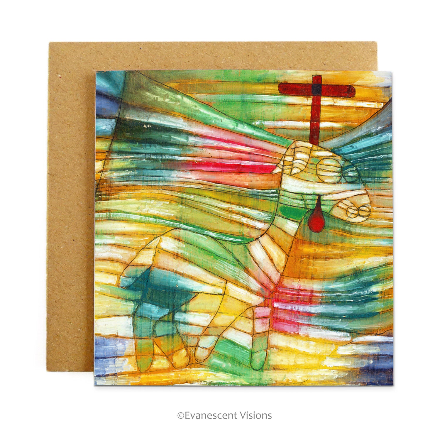 Paul Klee the Lamb fine art greeting card with envelope