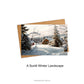 Snow Scene Art Card option 'A Sunlit Winter Landscape'