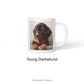 Personalised Dog Portrait Painting Art Mug Young Dachshund option