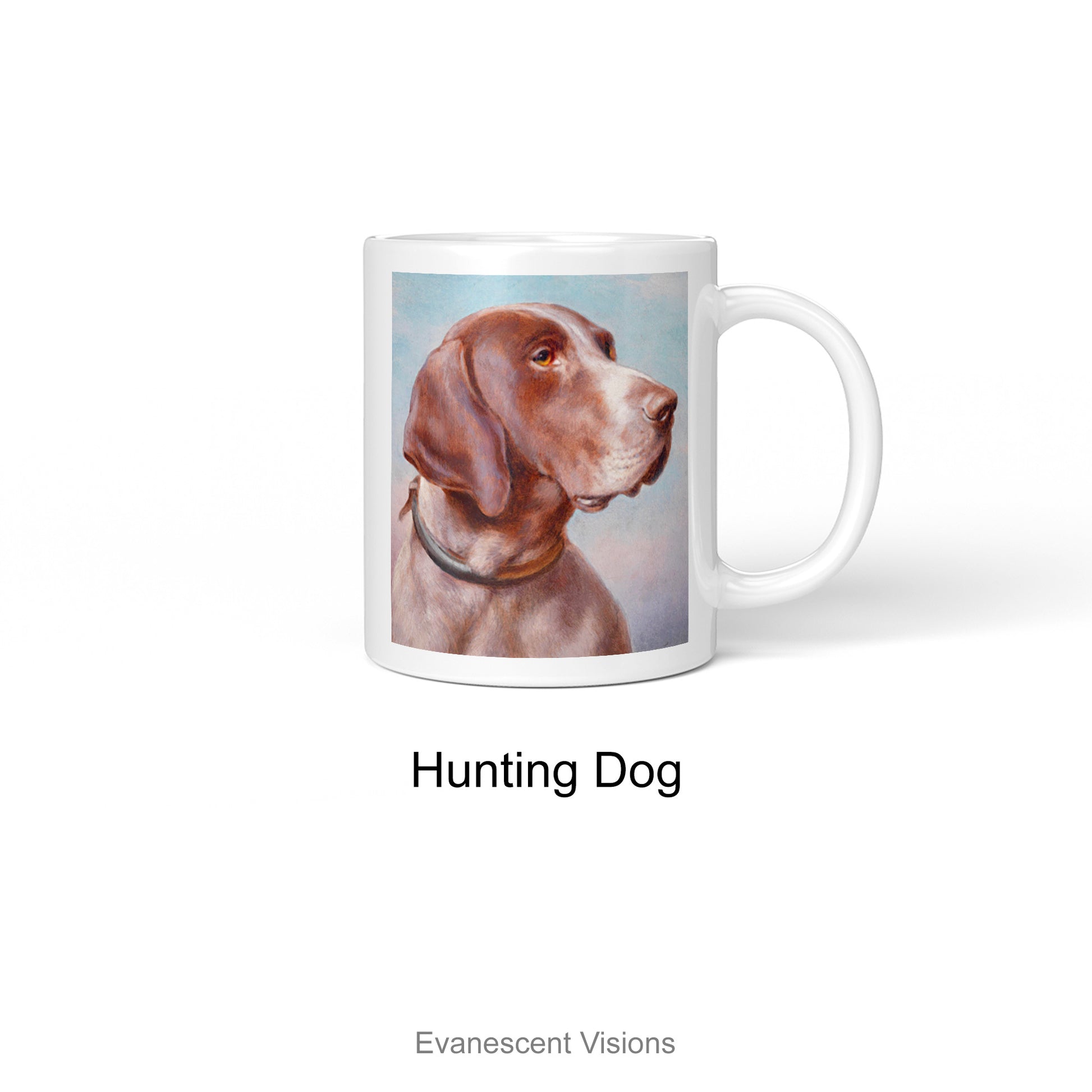 Personalised Dog Portrait Painting Art Mug Hunting dog option