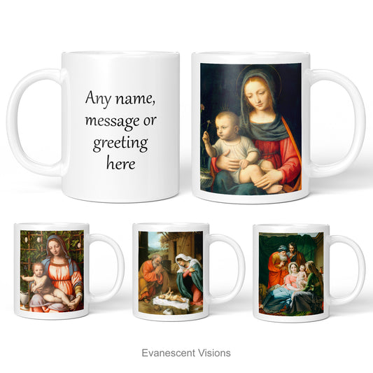 Fine Art Madonna and Child Religious Mugs