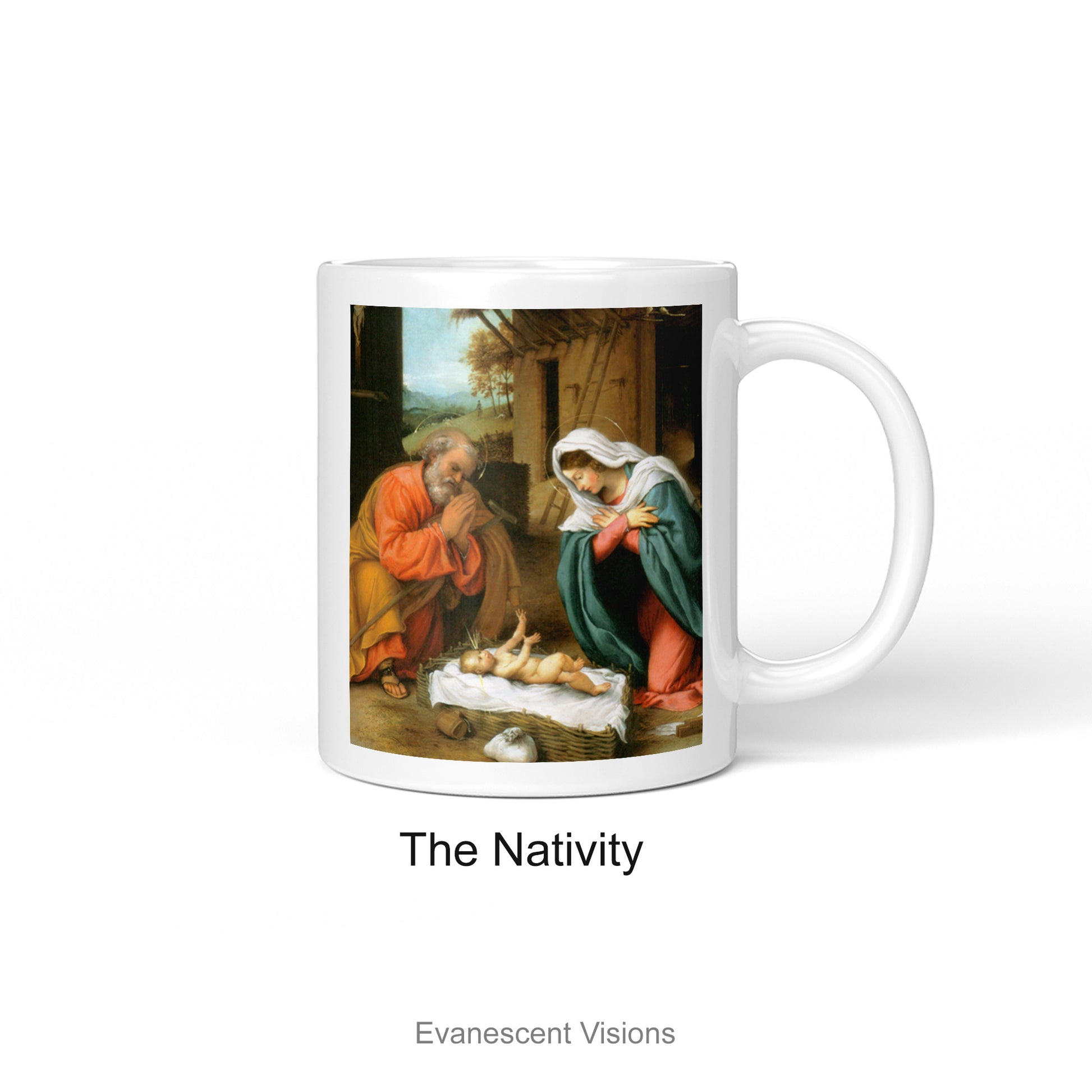 Fine Art Madonna and Child Religious Mug option 'the Nativity'