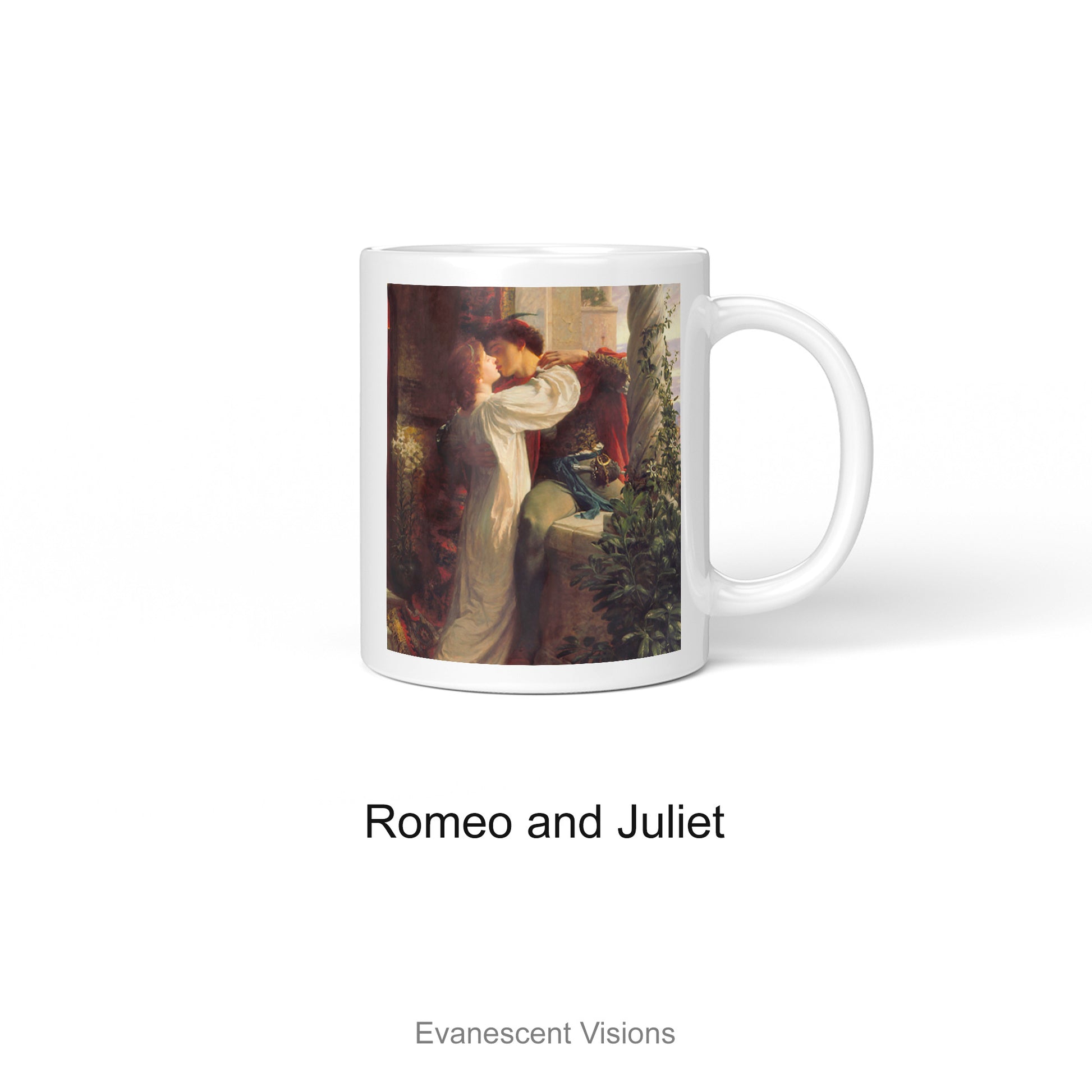 Romeo and Juliet personalised Art Mug for Anniversary or Valentine's Day