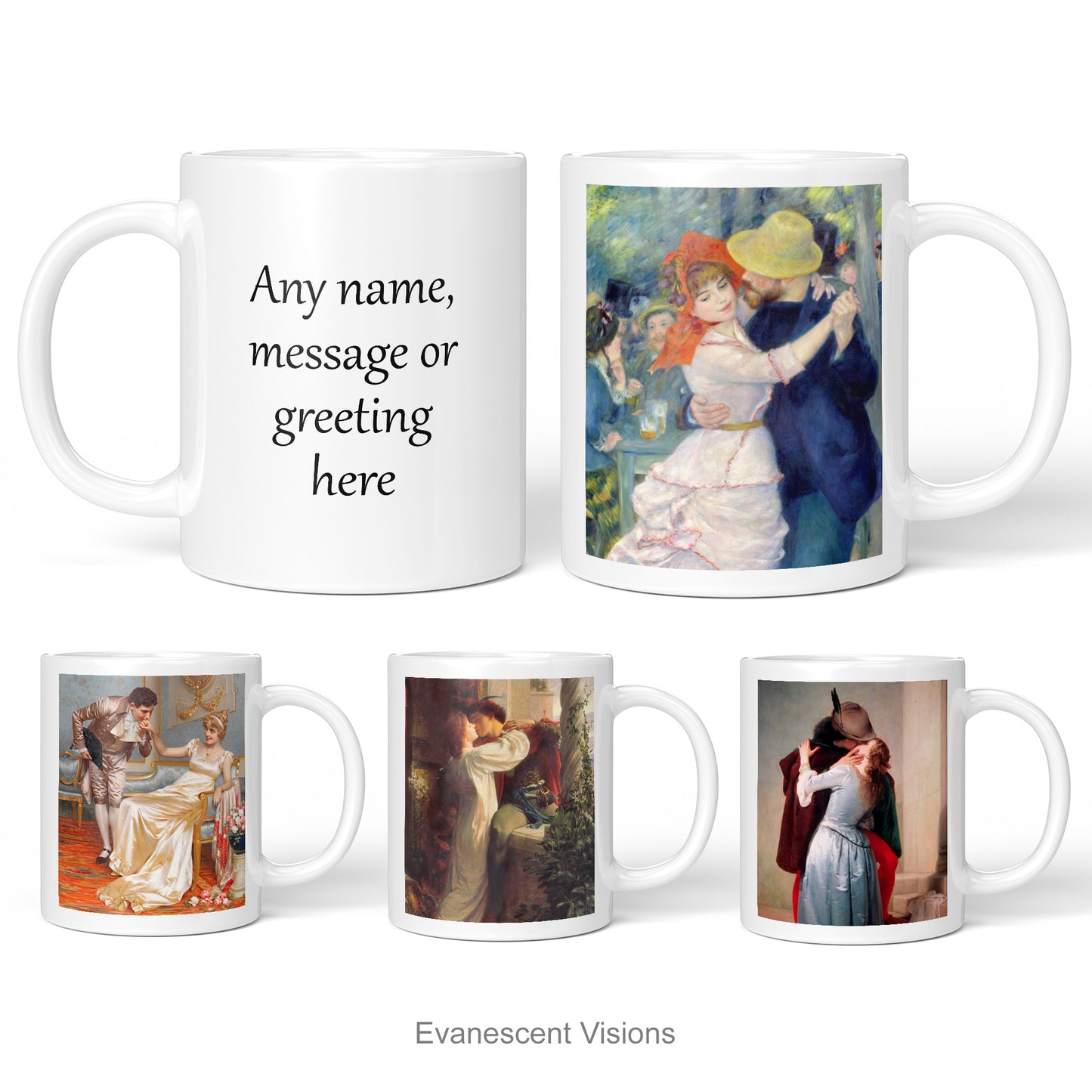 Personalised Art Mug for Anniversary or Valentine's Day  Media 1 of 8