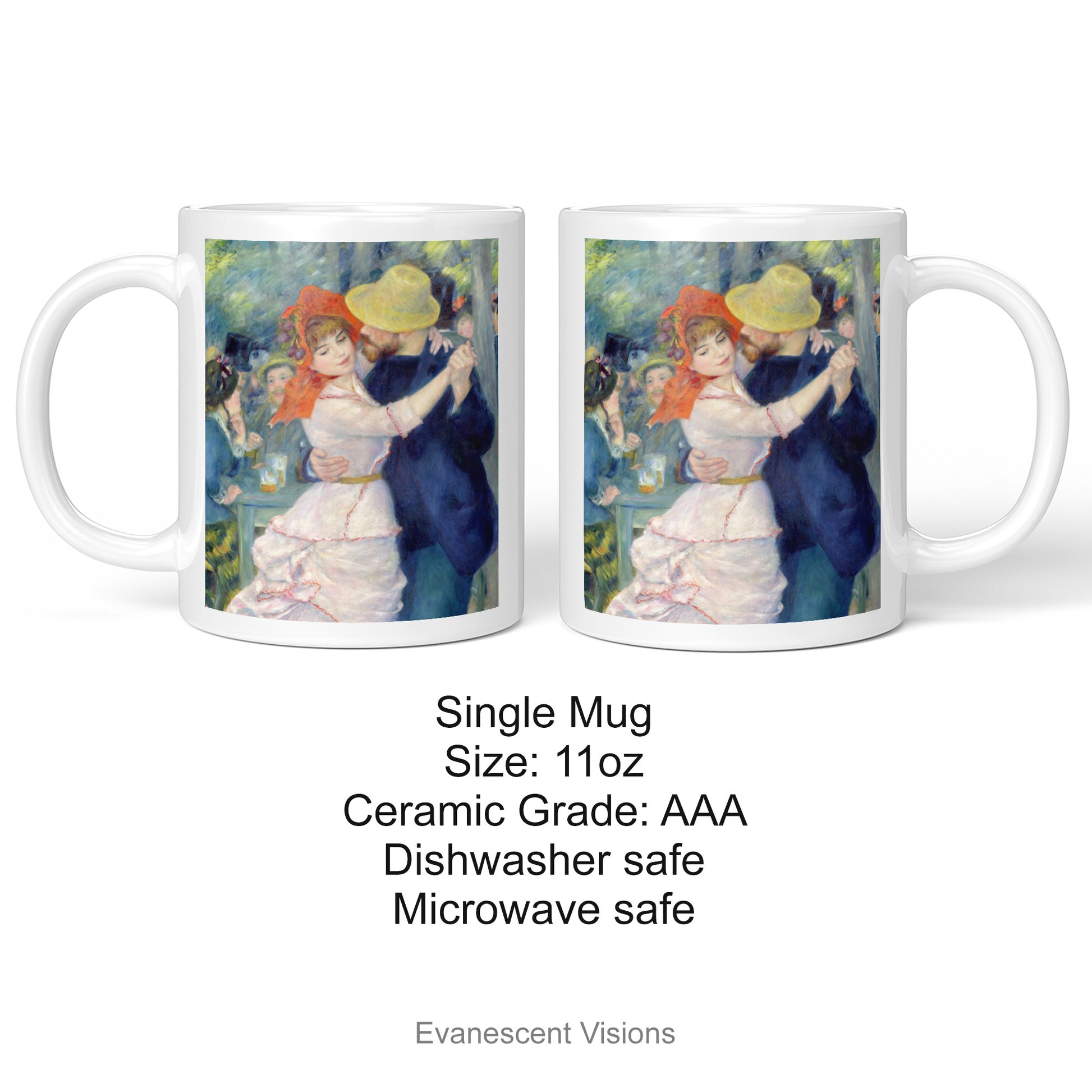 Personalised Art Mug for Anniversary or Valentine's Day with product details