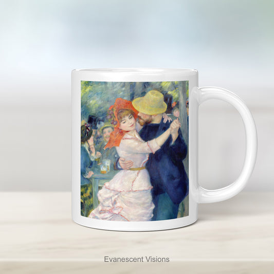 Personalised Art Mug for Anniversary  on a counter
