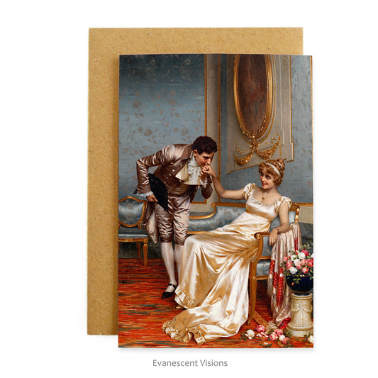 Reggianini The Suitor love , anniversary, or valentine card with envelope