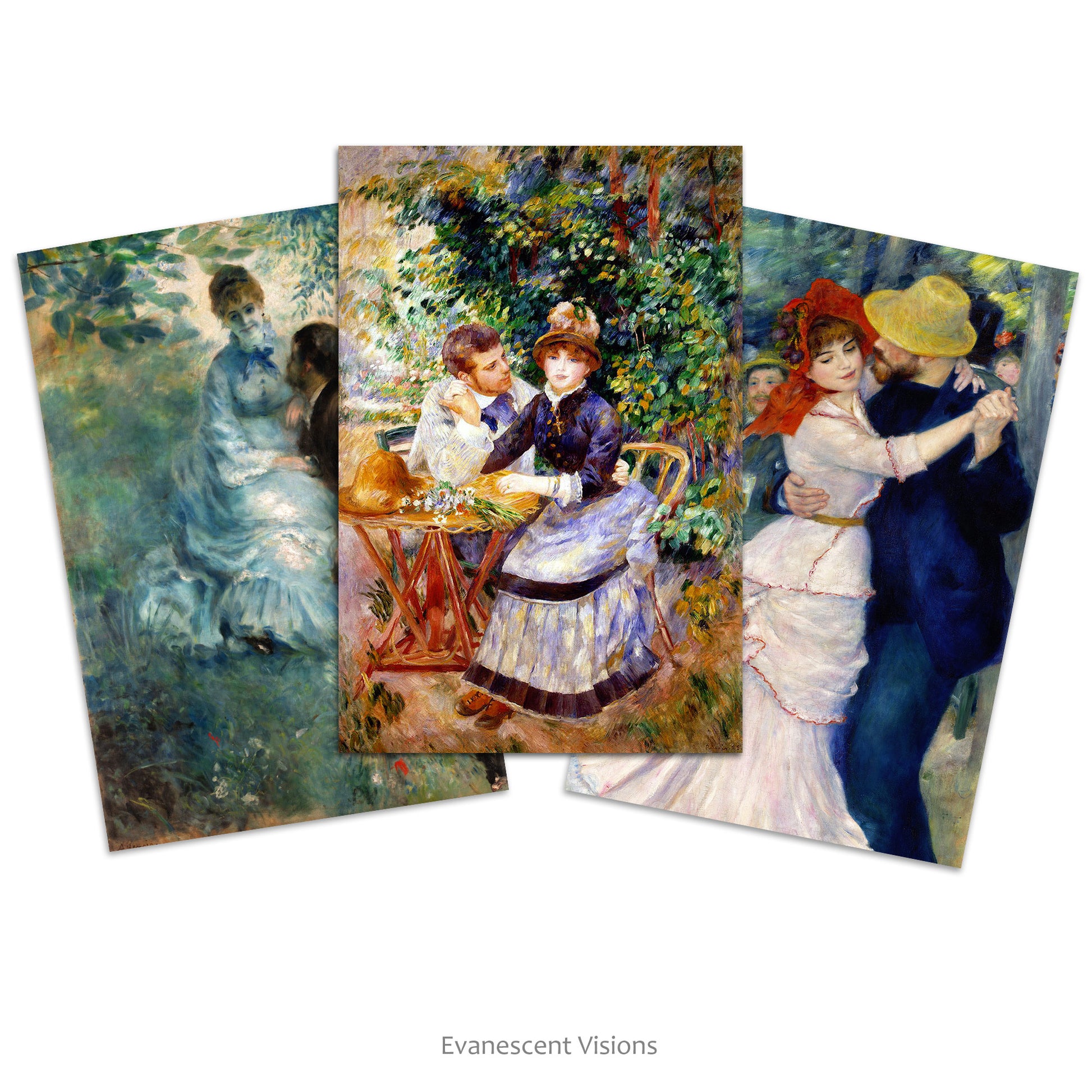 Renoir Romantic French Impressionist Art Cards or anniversaires or Valentine's Day