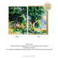 Front and back views and product information for the Landscape on the Coast near Menton Renoir Art Notecard 