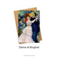 Renoir's 'Dance at Bougival',  Romantic French Impressionist Art Card