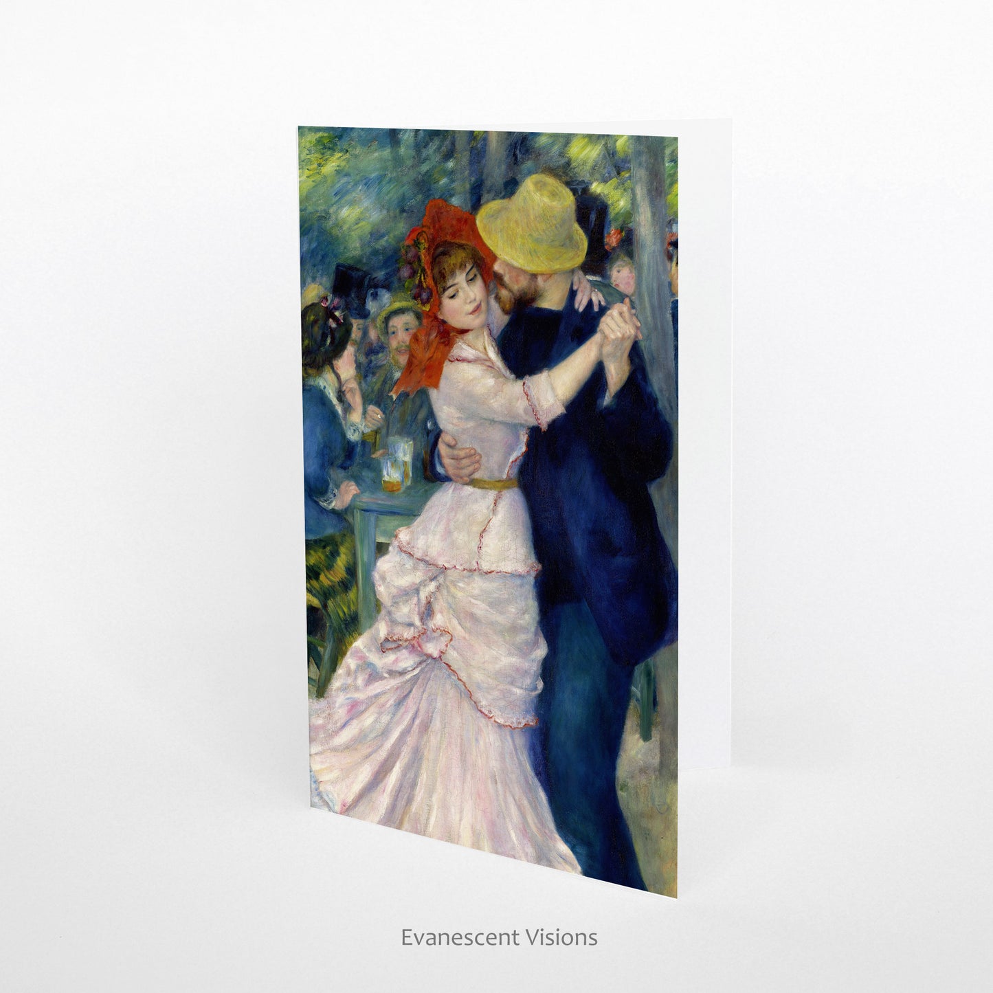 Renoir Renoir Dance at Bougival, couples,  Anniversary or Valentine Card 