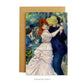 Renoir Renoir Dance at Bougival, Anniversary or Valentine Card with envelope