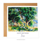 Renoir Landscape on the Coast near Menton, Personalised Birthday Card with envelope
