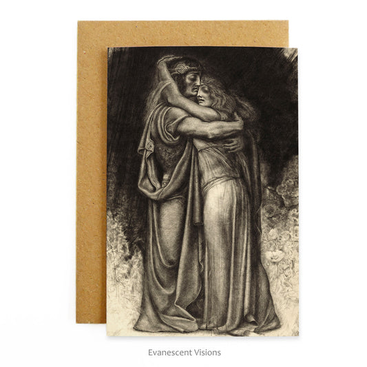 Rogelio de Egusquiza Tristan and Isolde Art couples card with envelope
