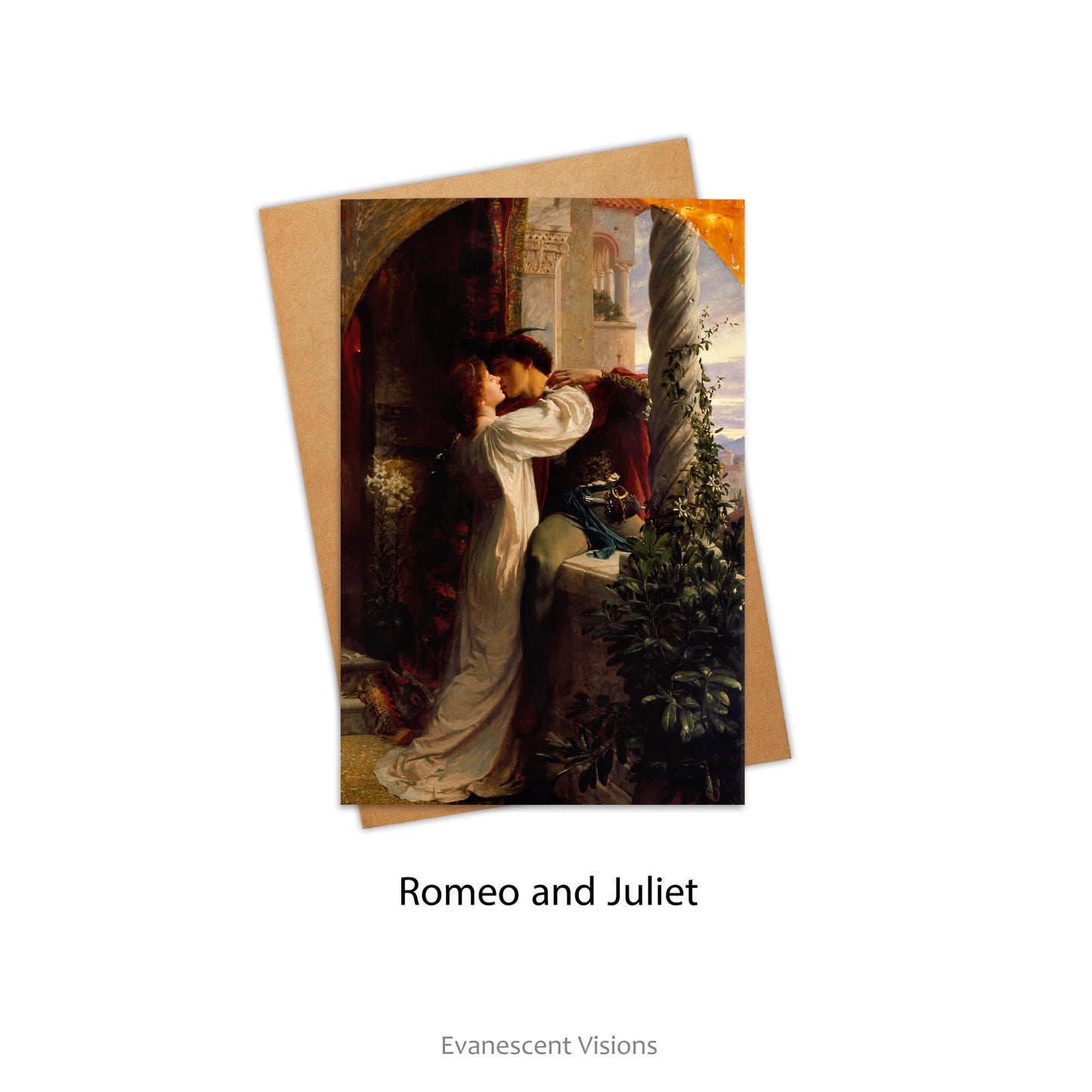 Romeo and Juliet Romantic Valentine's Day or Anniversary Fine Art Card