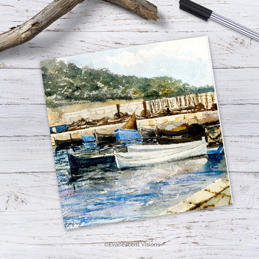 John Singer Sargent Boats Art Greeting Card
