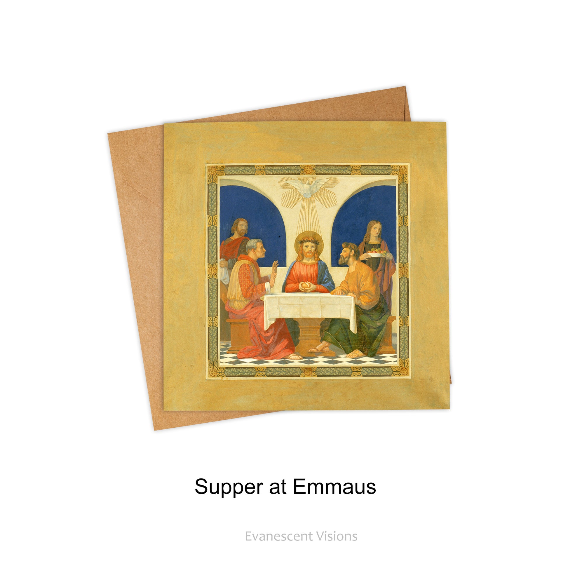 Siddons Mowbray Religious Easter Greeting Card with Supper at Emmaus design