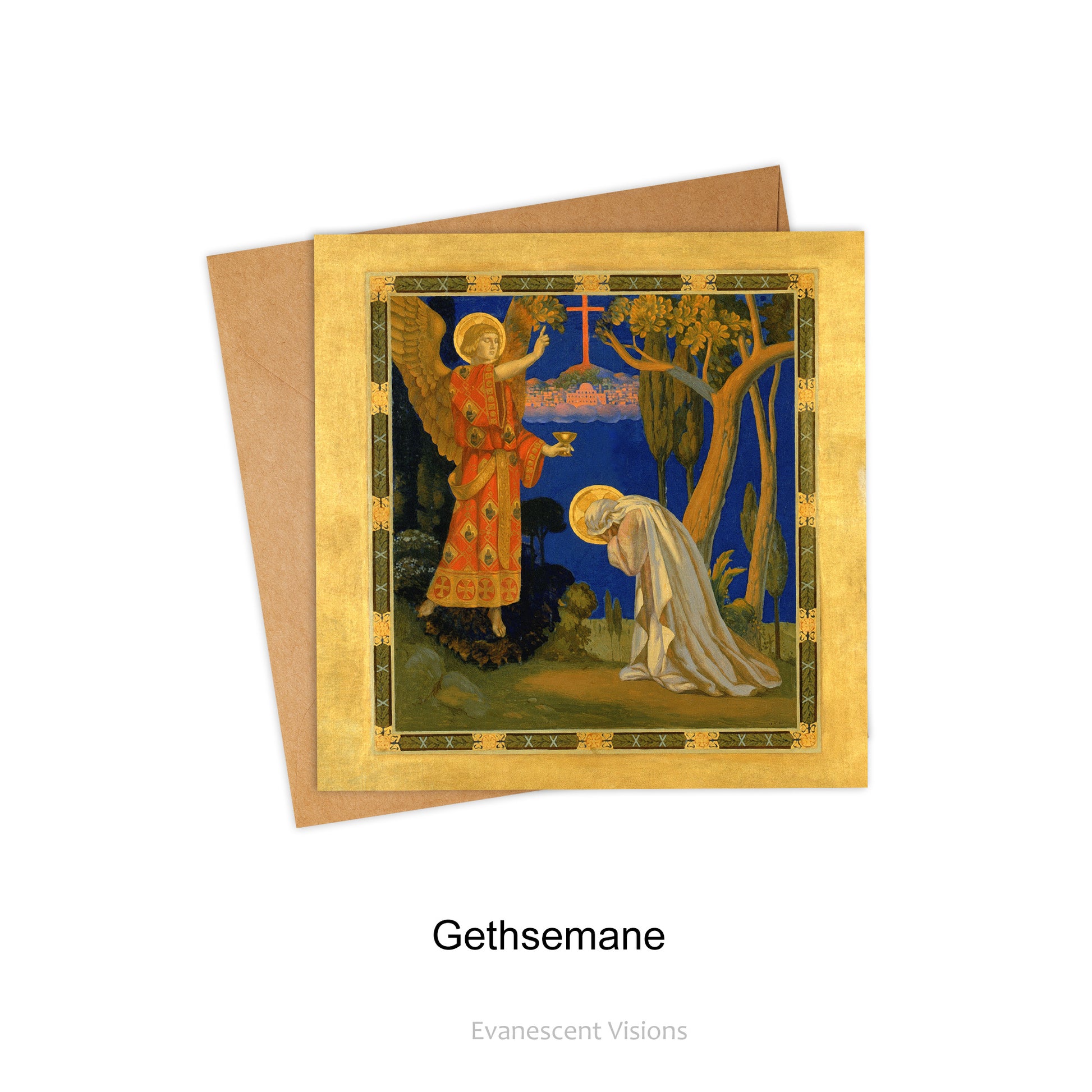 Siddons Mowbray Religious Easter Greeting Card with Gethsemane design