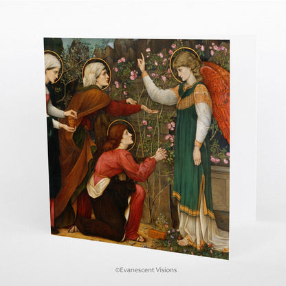 The Three Marys with an Angel Greeting Card