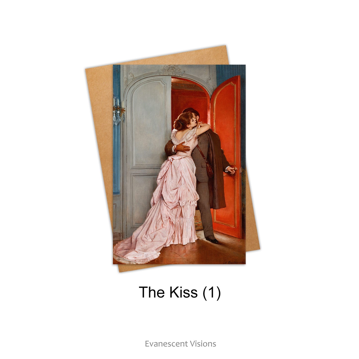 The Kiss Romantic Valentine's Day or Anniversary Fine Art Card Design 1