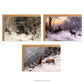 Winter Landscapes with Deer Fine Art Christmas Cards