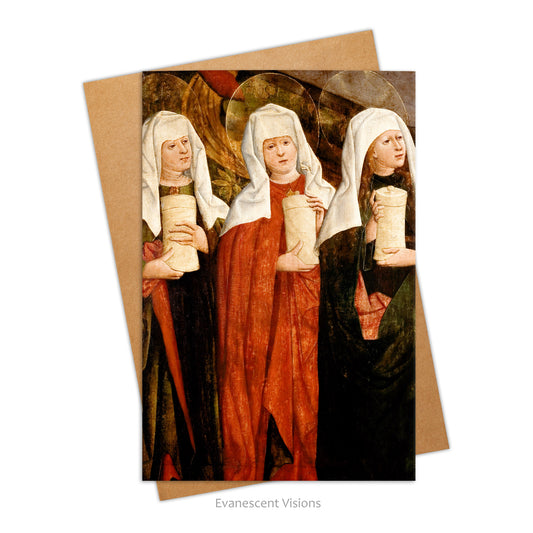 Three Marys at the Tomb of Christ fine Art Card with envelope