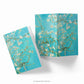 Front and back views of the Van Gogh's Almond Blossom Art Notecard