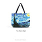 Starry Night Van Gogh Art Large Tote Bag with The Starry Night design