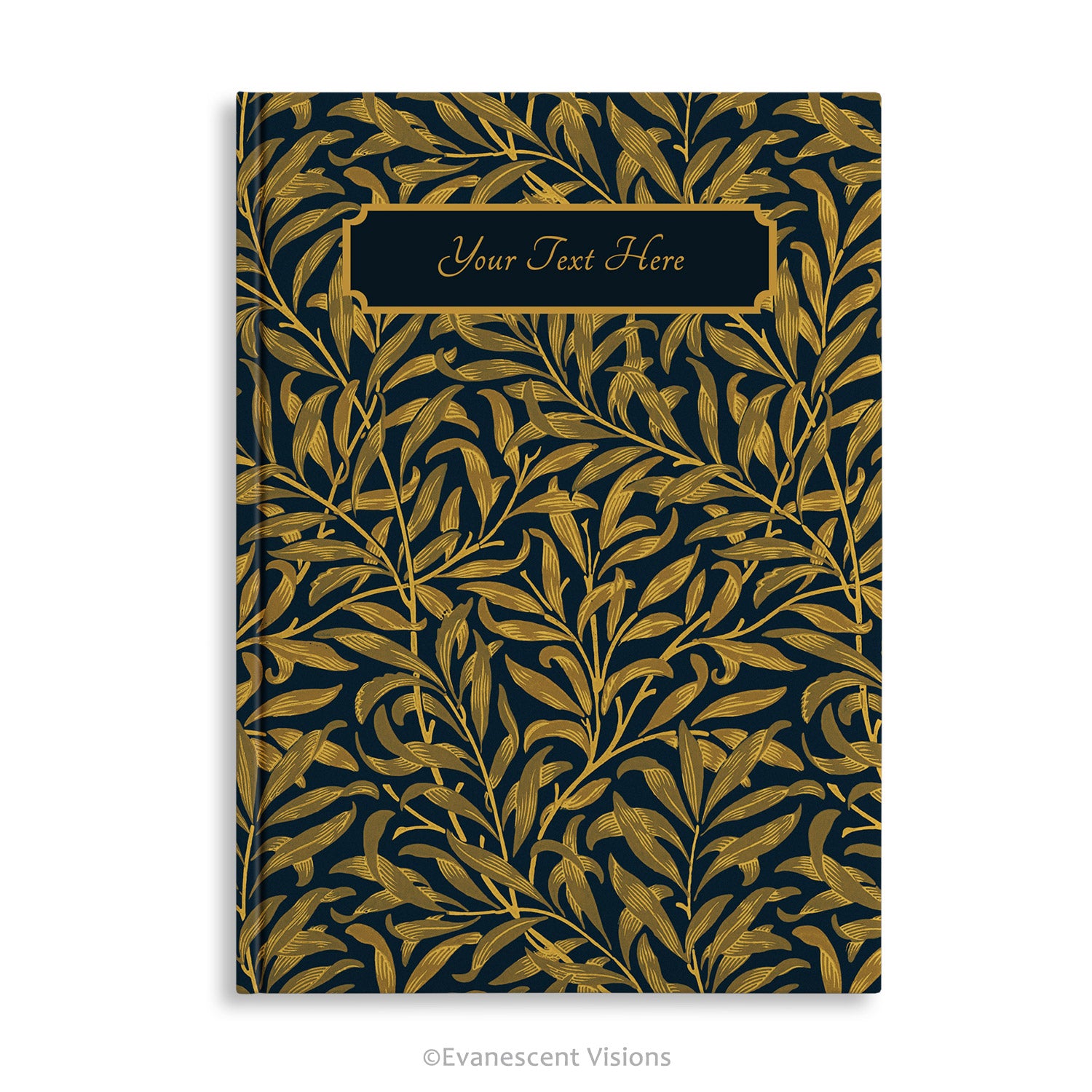 William Morris Willow Bough Personalised Hardcover Notebook