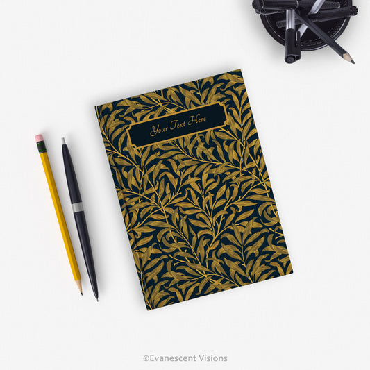 William Morris Willow Bough Design Personalised Hardback Notebook
