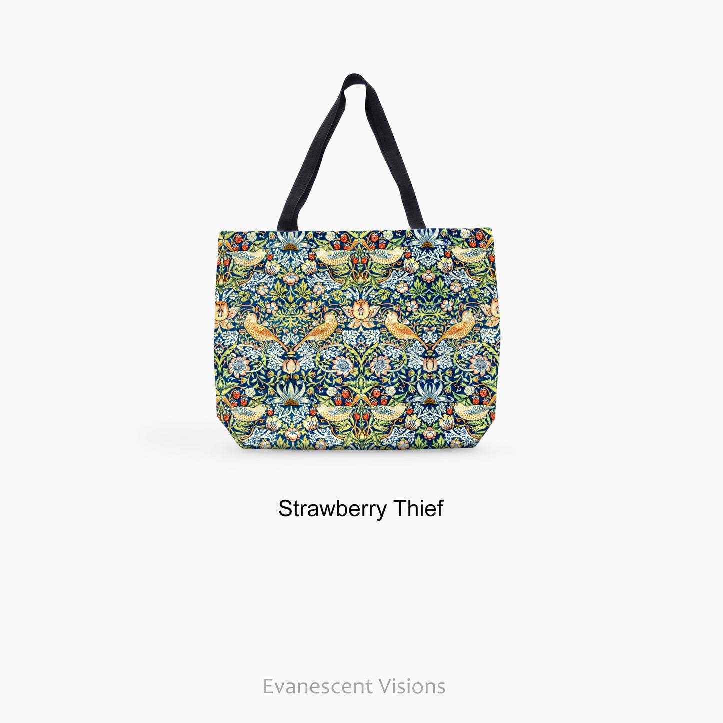 William Morris Patterned Large Tote Bag with the Strawberry Thief design option