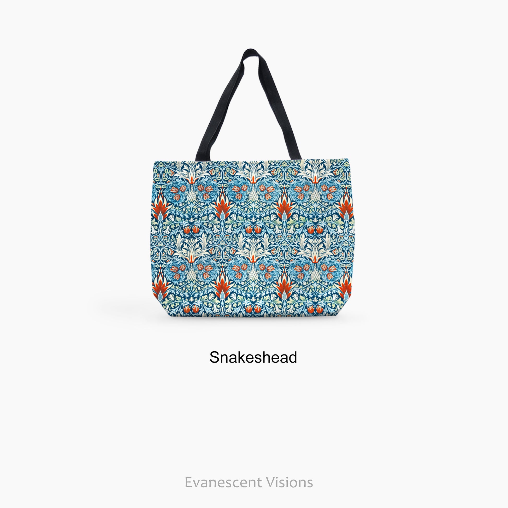 William Morris Patterned Large Tote Bag with the Snakeshead design option