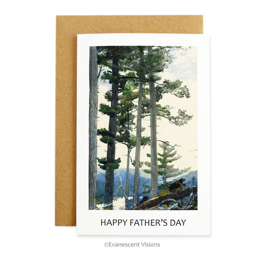 Winslow Homer Landscape Art Father's Day Card with envelope