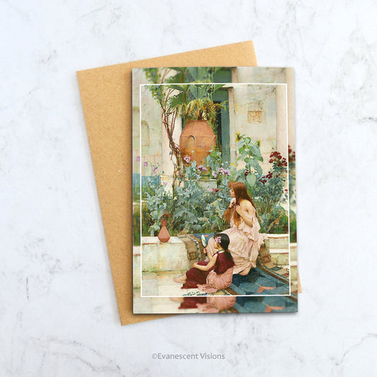 Alternative view of William Waterhouse At Capri Art Greeting card with envelope 