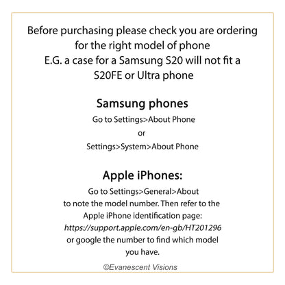 advice on how to find the details of which model phone you have