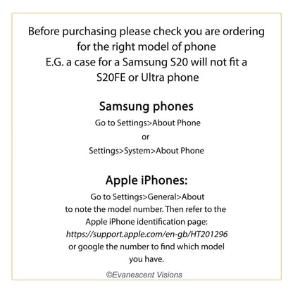 advice on how to find the details of which model phone you have