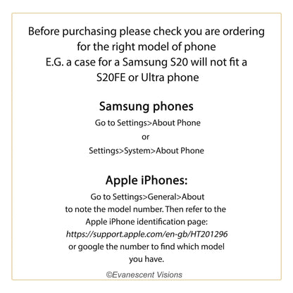 advice on how to find the details of which model phone you have